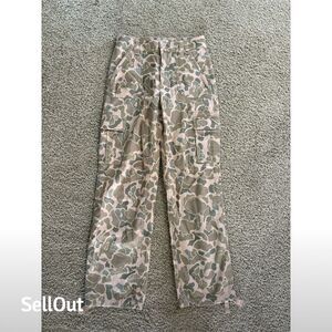 J.Crew Women's Camo Cargo Pants Size 23 Cinched Hem Multicolor